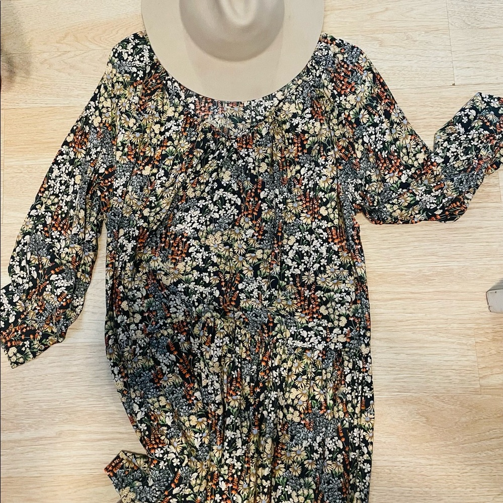 H&M long sleeve midi dress